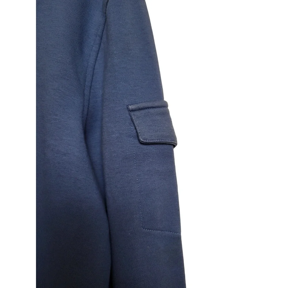Banana Republic Men's Size S Blue Pullover Shirt 100% Cotton Sleeve Pocket Snaps